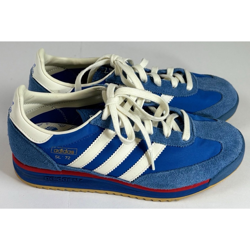 Adiddas Men’s Unisex SL 72 RS Sneaker Blue/White/Better Scarlet, size 7 US - Picture 10 of 15